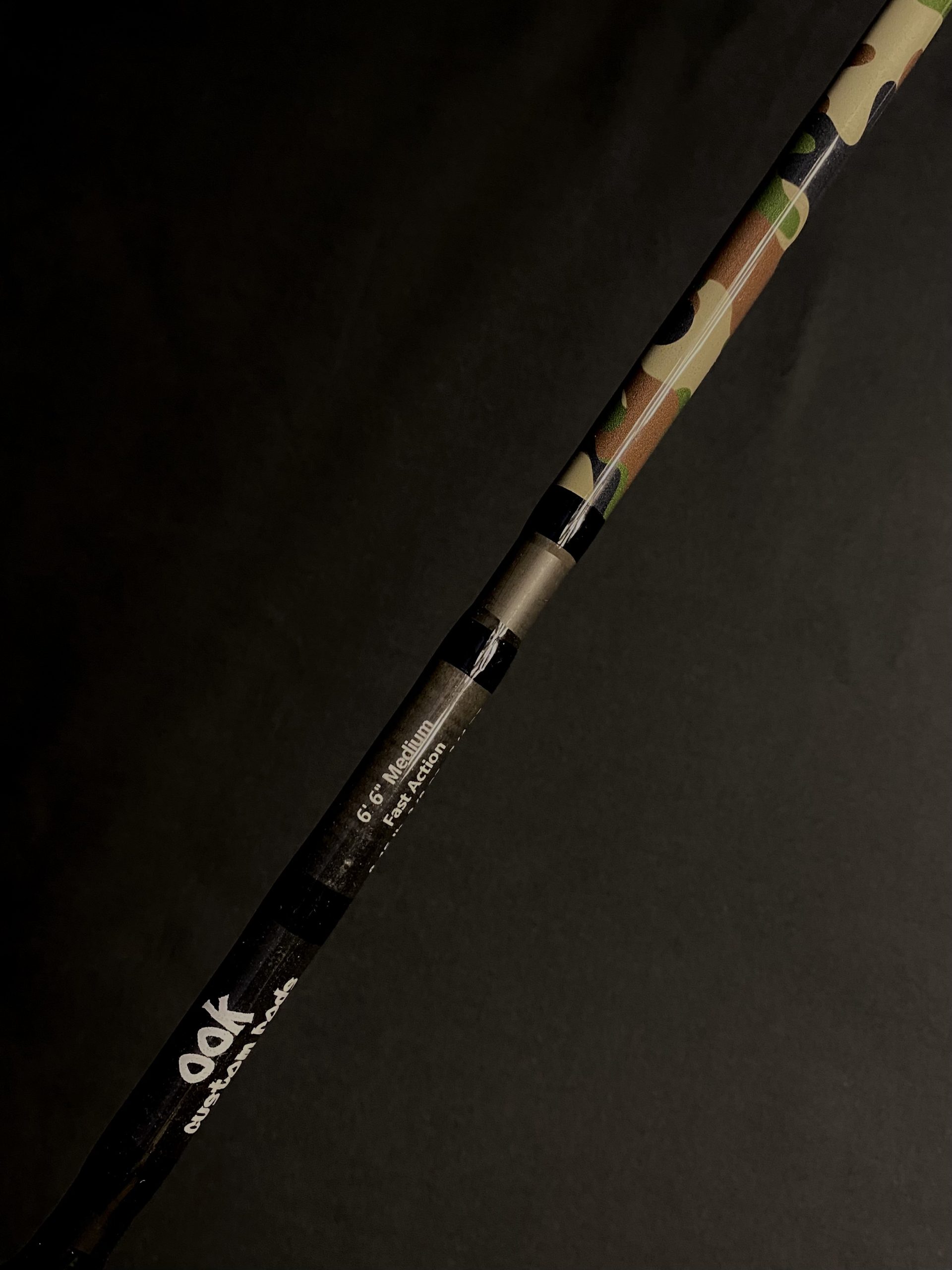 Featured image for “6'6" Medium Spinning Rod – Blackout Camo”