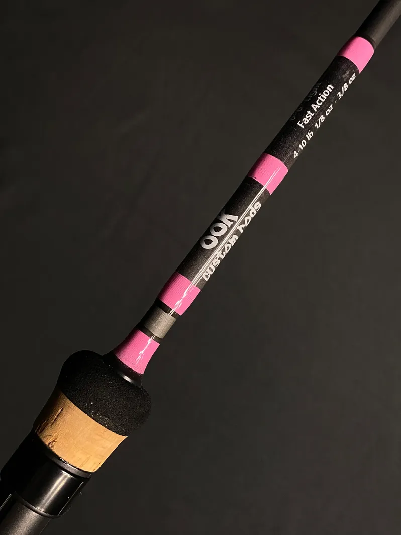 Featured image for “6'6" Light Spinning Rod – Pink & Purple”
